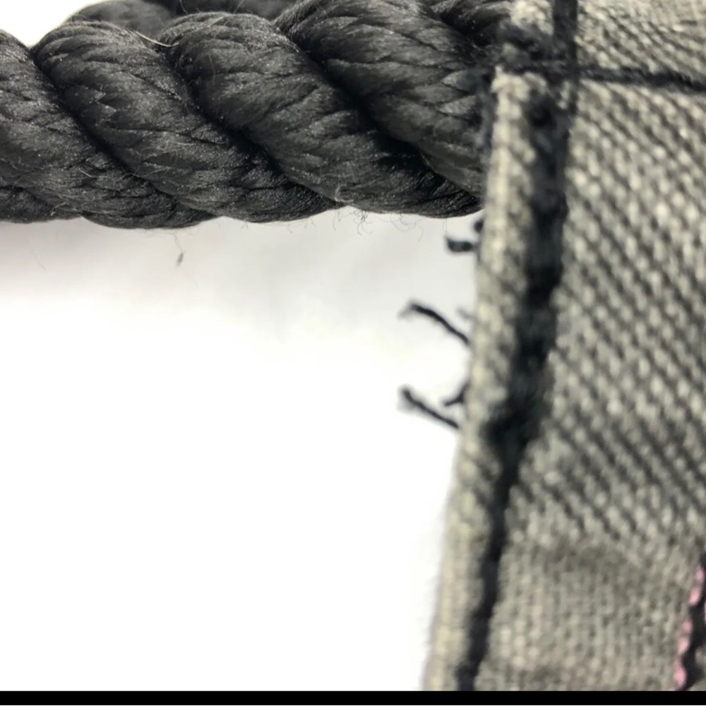 Rare Vintage Victoria’s Secret Pink grey plaid rope tote grand escape lodge - Picture 9 of 11